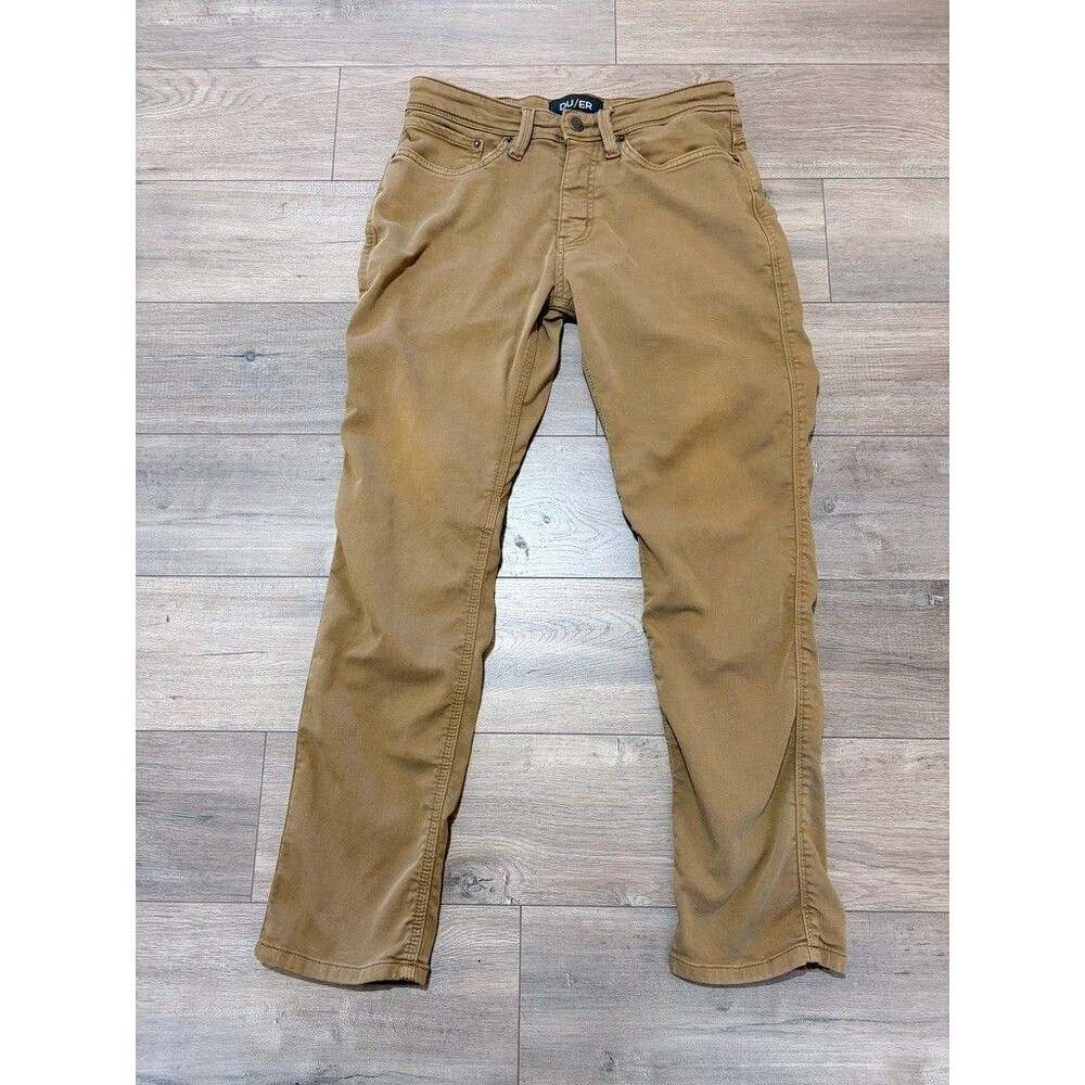 Du/er Duer Jeans Mens Size 30x30 N2X Relaxed Taper No Sweat Pants Brown Stretch